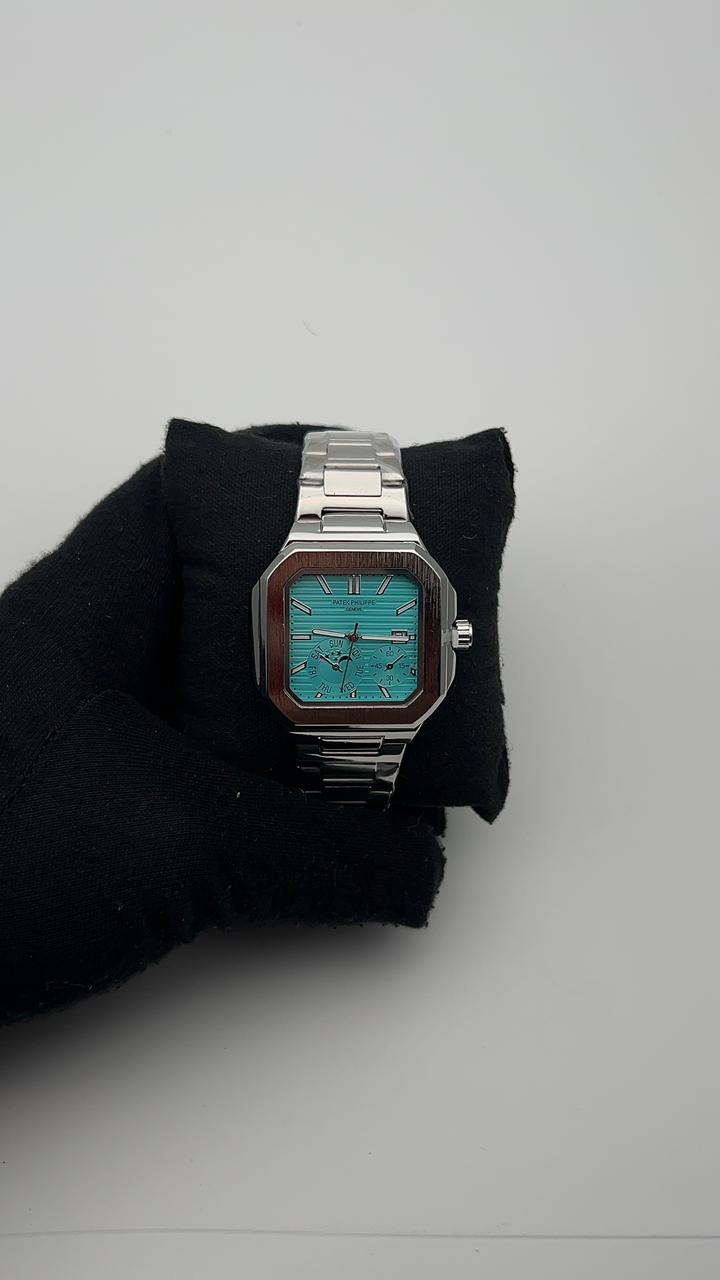 PTK GNV ACERO/PLATEADO CARA/AZUL/2 CRONOS BISEL/PLATEADO