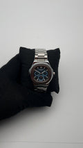 PTK ACERO/PLATEADO CARA/AZUL/3 CRONOS/AZUL BISEL/PLATEADO