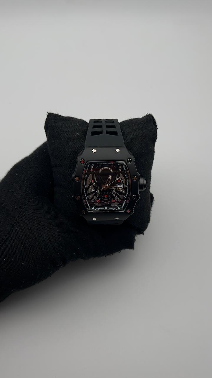 R MILLE GOMA/NEGRO CARA/NEGRA/5 RUBIES BISEL/NEGRO