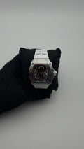 R MILLE GOMA/BLANCO CARA/NEGRA/5 RUBIES BISEL/PLATEADO