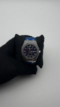 AP DTS GOMA/AZUL CARA/AZUL OSCURA/1 CRONO BISEL/OCTAGONAL/PLATEADO