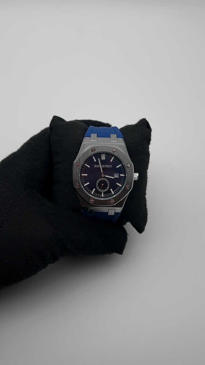 AP DTS GOMA/AZUL CARA/AZUL OSCURA/1 CRONO BISEL/OCTAGONAL/PLATEADO