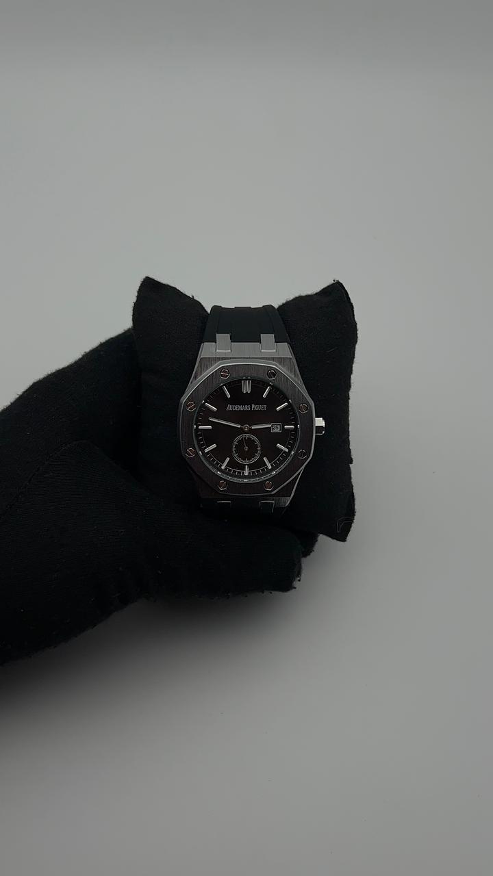 AP DTS GOMA/NEGRO CARA/NEGRA/1 CRONO BISEL/OCTAGONAL/PLATEADO