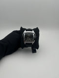 G-FOX ORIGINAL GOMA/NEGRO CARA/NEGRA/CRONO BISEL/PLATEADO/NEGRO/CUADRADO