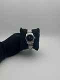 G-FOX DAMA ORIGINAL ACERO/PLATEADO/TRENZADO CARA/NEGRA/CIRCONES BISEL/PLATEADO/CUBANO