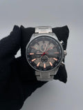 CRRN 8351 ACERO/PLATEADO CARA/NEGRA/GRIS/3 CRONOS BISEL/PLATEADO