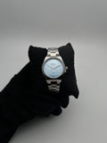 CRRN DAMA 9095 ACERO/PLATEADO CARA/AZUL CLARA/ROMANOS BISEL/PLATEADO/LISO
