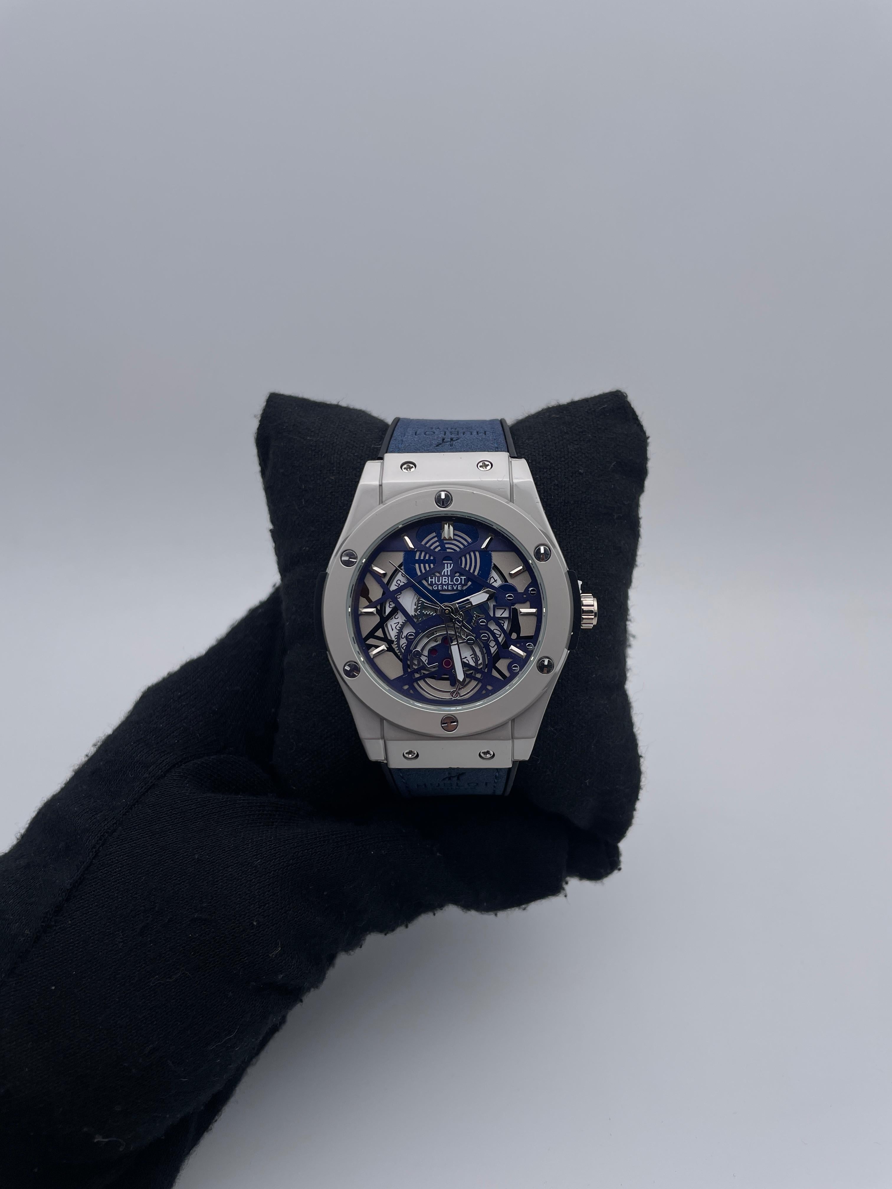HBLT GOMA/AZUL CARA/NEGRA/AZUL/SKLT BISEL/PLATEADO
