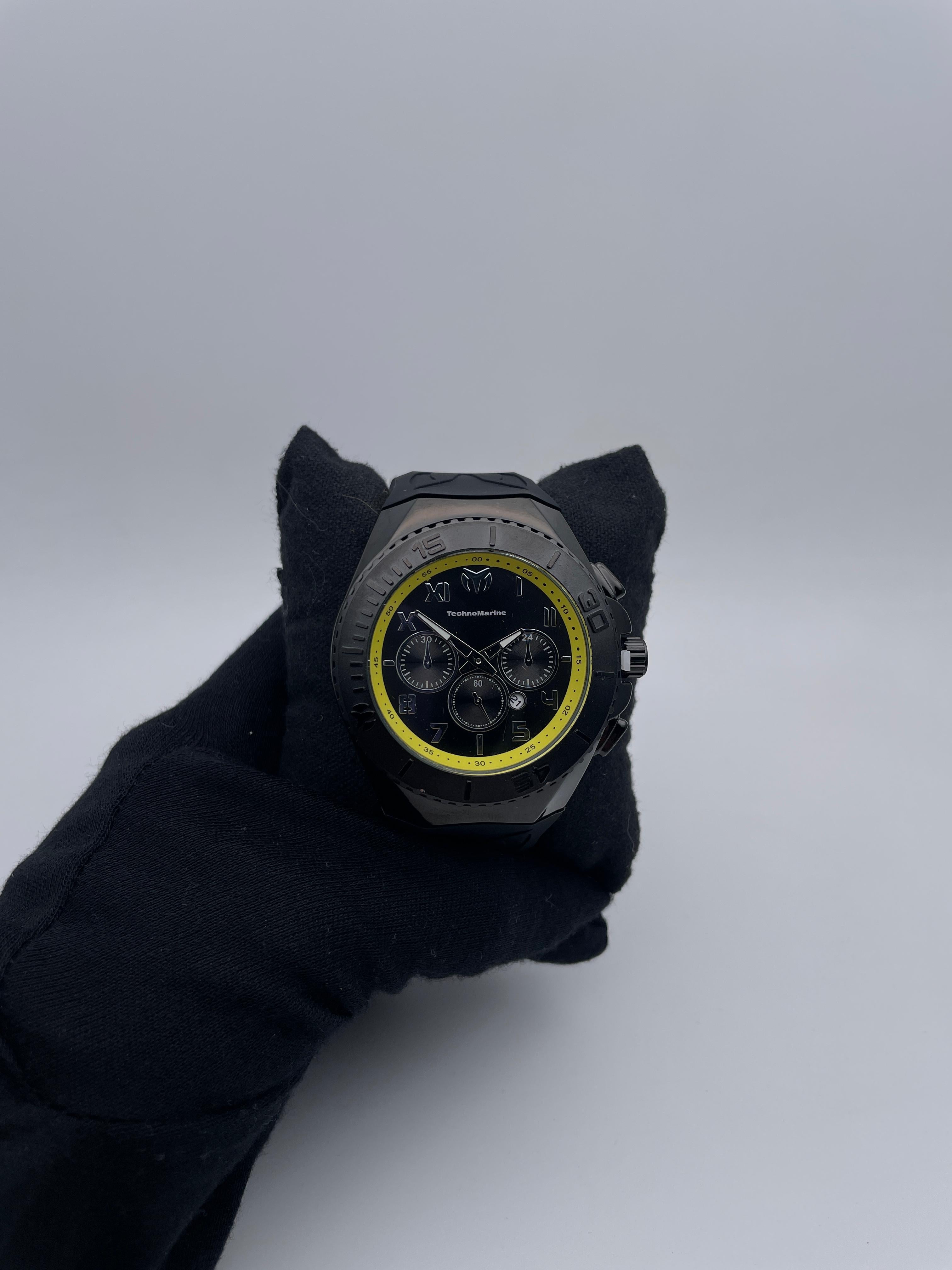 TECH. M 8484 GOMA/NEGRO/AMARILLO CARA/NEGRA/AMARILLA/3 CRONOS BISEL/NEGRO