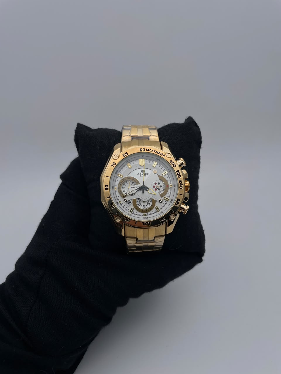 CSO EDIFICE ACERO/DORADO CARA/BLANCA/3 CRONOS BISEL/DORADO/400