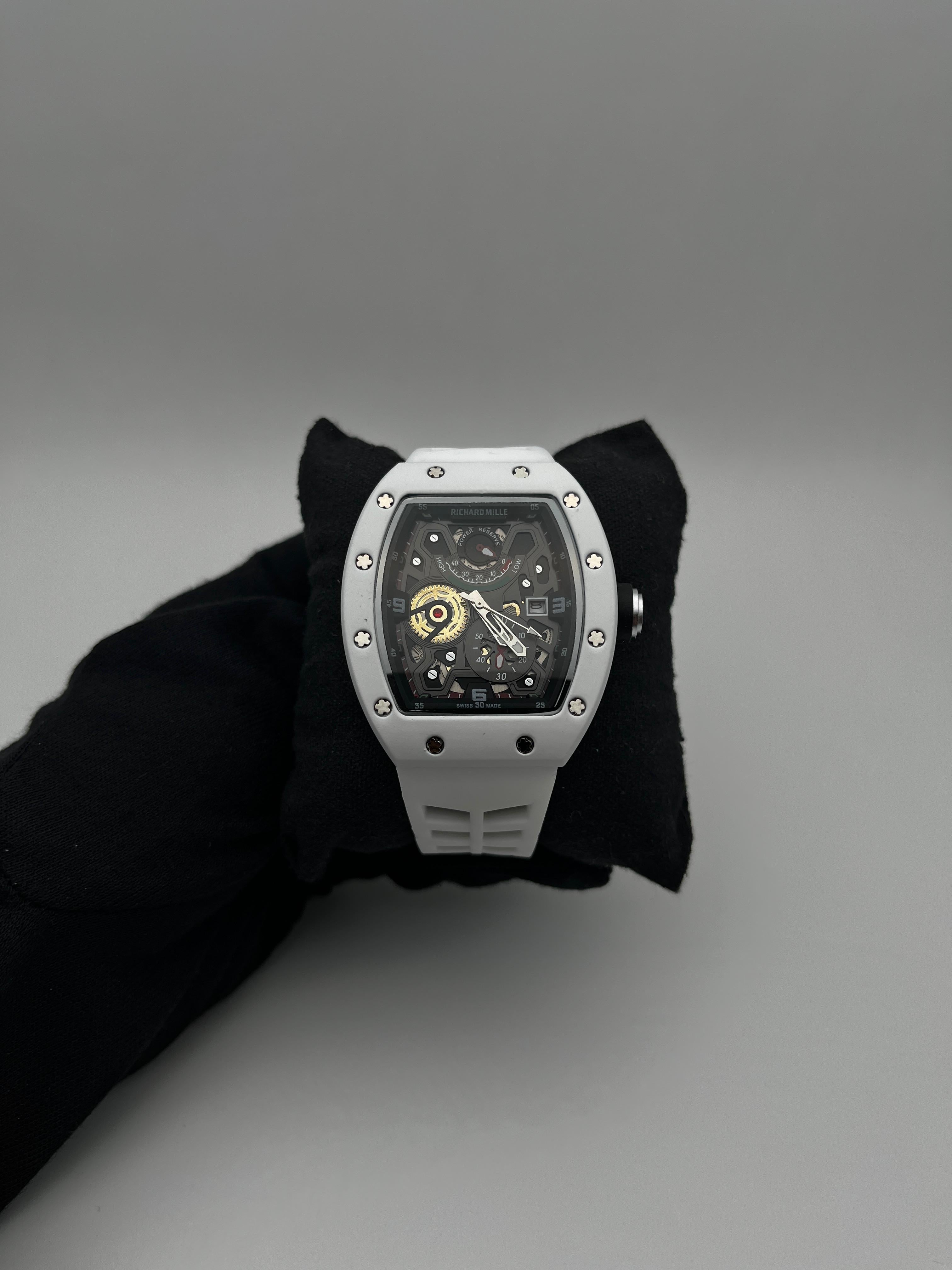 R MILLE PR GOMA/BLANCO CARA/NEGRA/2 CRONOS BISEL/BLANCO