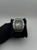 R MILLE PR GOMA/NEGRO CARA/NEGRA/2 CRONOS BISEL/PLATEADO