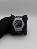 PTK AUTOMATICO CUERO/NEGRO CARA/AZUL OSCURA BISEL/PLATEADO
