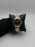 CRRN DAMA 9107 ACERO/BICOLOR CARA/NEGRA/CIRCONES BISEL/DORADO/LISO
