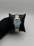 Q&Q QA0337 DAMA ACERO/PLATEADO CARA/AZUL CLARA/12/6 BISEL/PLATEADO/CUBANO