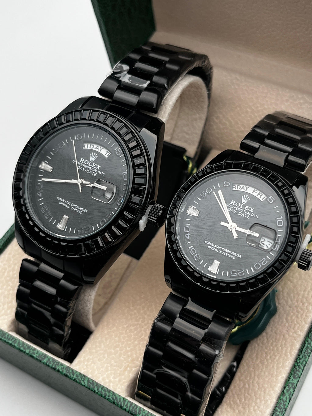 COMBO PAREJA RX DT ACERO/NEGRO  BISEL/NEGRO/CUBANO CARA/NEGRA