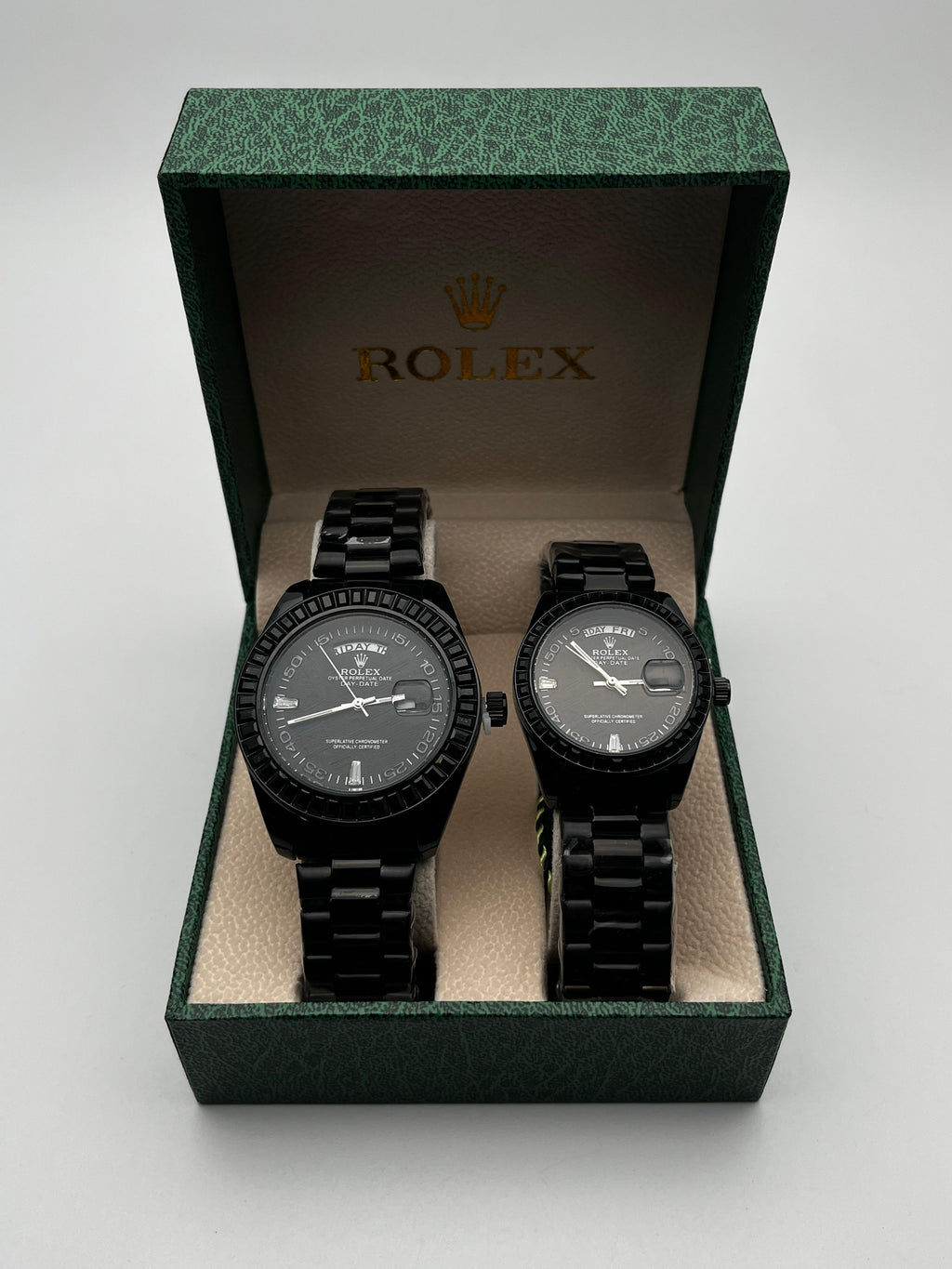 COMBO PAREJA RX DT ACERO/NEGRO  BISEL/NEGRO/CUBANO CARA/NEGRA