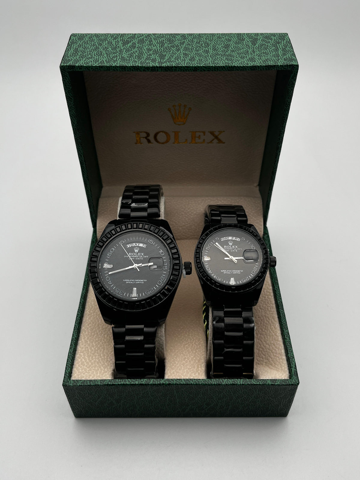 COMBO PAREJA RX DT ACERO/NEGRO  BISEL/NEGRO/CUBANO CARA/NEGRA