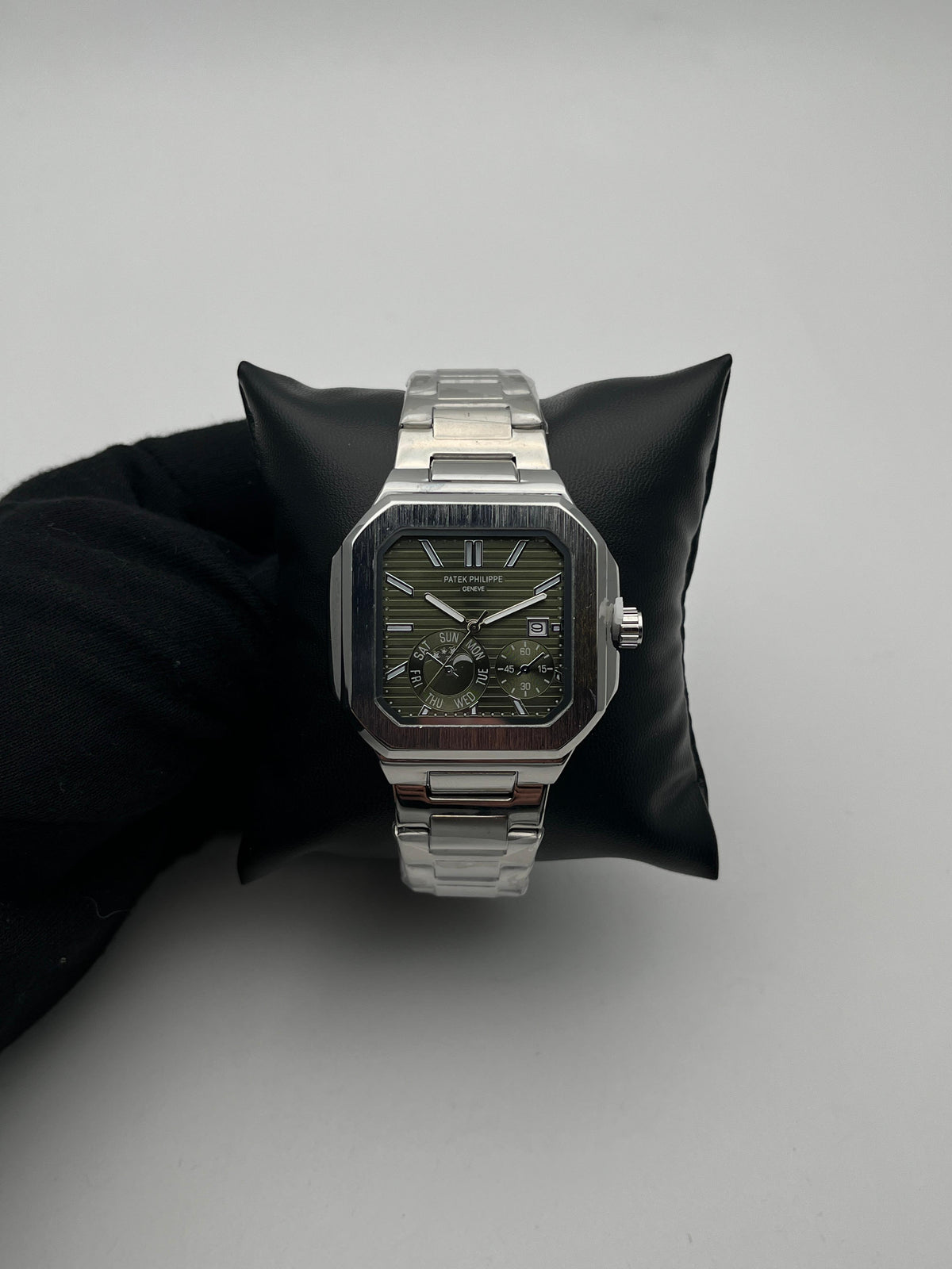 PTK GNV ACERO/PLATEADO CARA/VERDE/2 CRONOS BISEL/PLATEADO