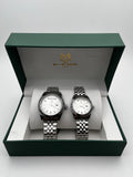 COMBO PAREJA G-FOX DT ORIGINAL ACERO/PLATEADO CARA/PLATEADA BISEL/PLATEADO