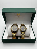 COMBO PAREJA G-FOX DT ORIGINAL ACERO/DORADO CARA/NEGRA BISEL/DORADO