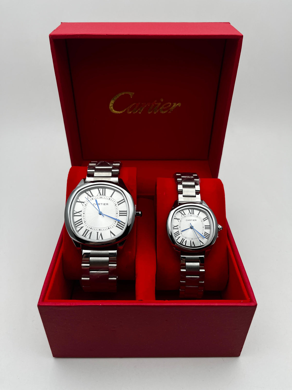 COMBO PAREJA CRTR ACERO/PLATEADO BISEL/PLATEADO/LISO CARA/PLATEADA