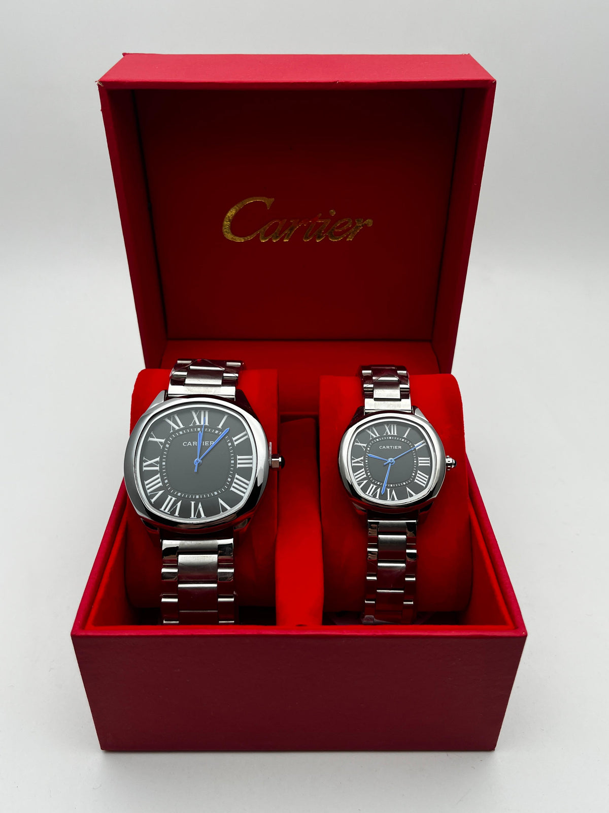 COMBO PAREJA CRTR ACERO/PLATEADO BISEL/PLATEADO/LISO CARA/NEGRA
