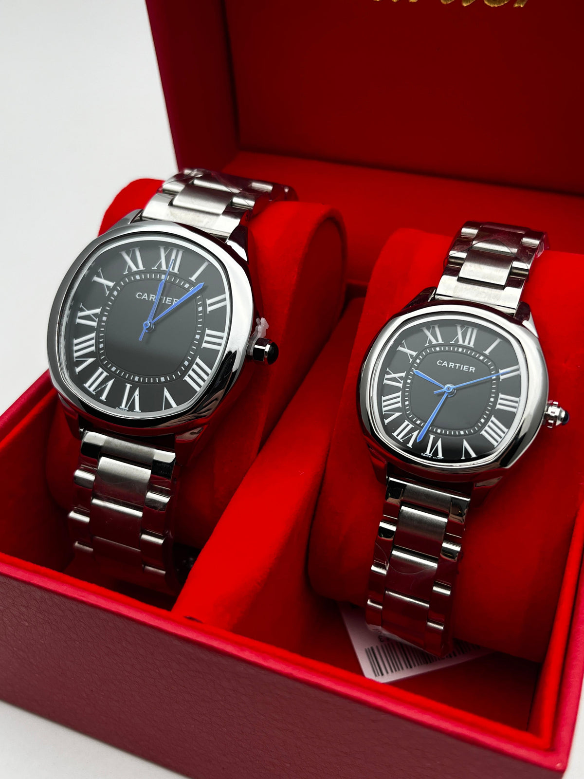 COMBO PAREJA CRTR ACERO/PLATEADO BISEL/PLATEADO/LISO CARA/NEGRA