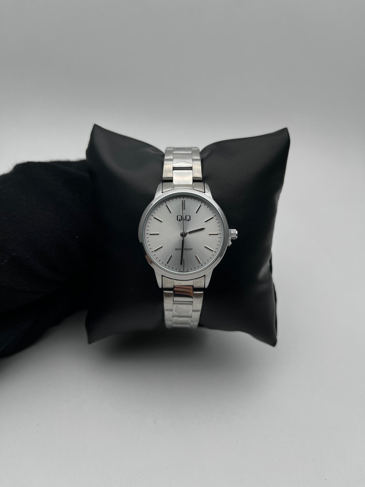 Q&Q J202 DAMA ACERO/PLATEADO CARA/PLATEADA BISEL/PLATEADO/LISO