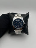 KAIROS FA020B ACERO/PLATEADO/TRENZADO CARA/AZUL OSCURA BISEL/PLATEADO