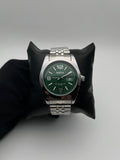 KAIROS FA020B ACERO/PLATEADO/TRENZADO CARA/VERDE BISEL/PLATEADO
