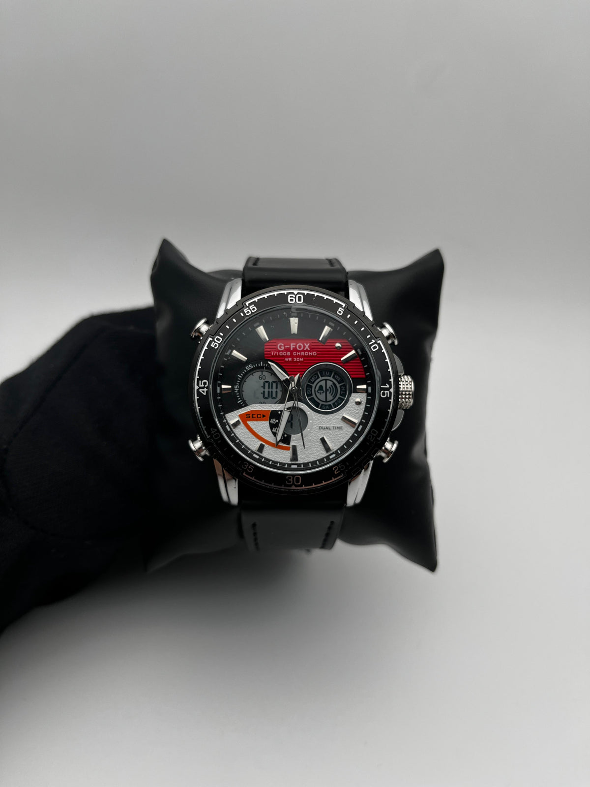 G-FOX 2019 ORIGINAL ANALOGO/DIGITAL CUERO/NEGRO CARA/NEGRA/PLATEADA/ROJA BISEL/NEGRO
