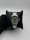 Q&Q 005BY DAMA ACERO/PLATEADO CARA/VERDE BISEL/PLATEADO