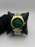 RX DTS ACERO/BICOLOR/TRENZADO CARA/VERDE/LISA BISEL/DORADO/LISO