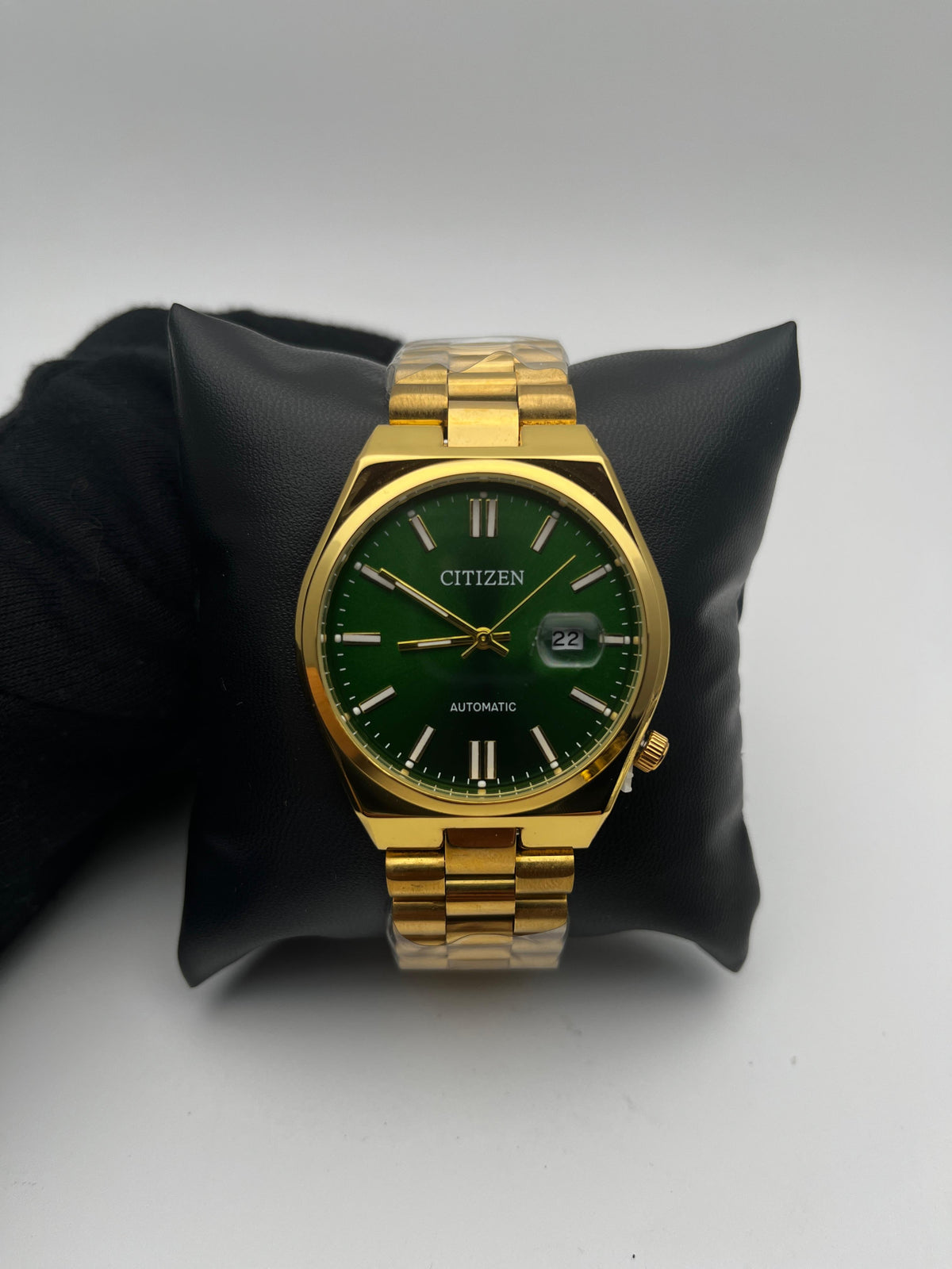 CTZN DTS ACERO/DORADO CARA/VERDE BISEL/DORADO/LISO